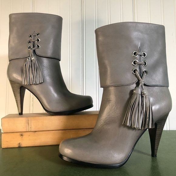 Coach LEGRA Tasseled Fold Over Ankle Boots - Picture 1 of 9